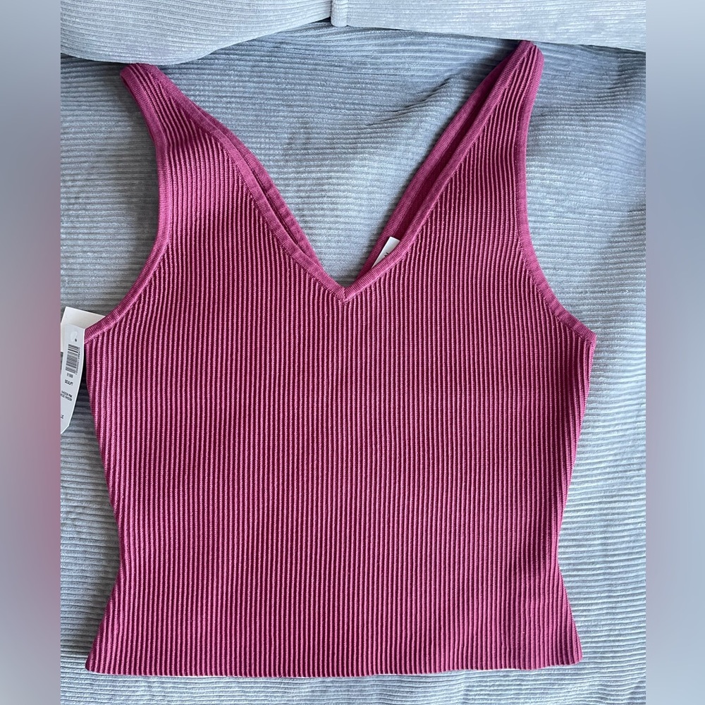 BNWT Babaton Sculpt Knit Double Vneck